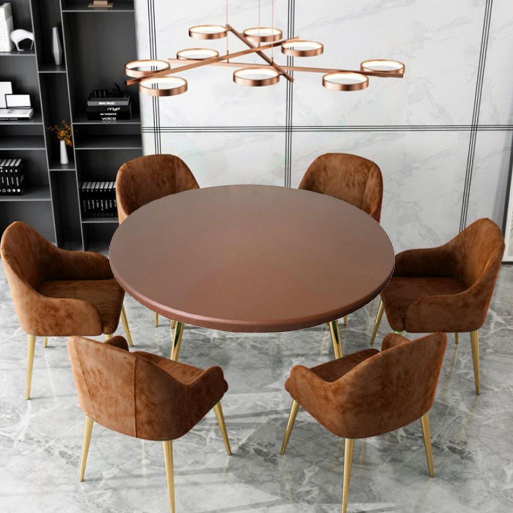 Round Tablecloth Dining Table Oilproof 27.5-33.5 Inch Tablecloth Easy to Clean