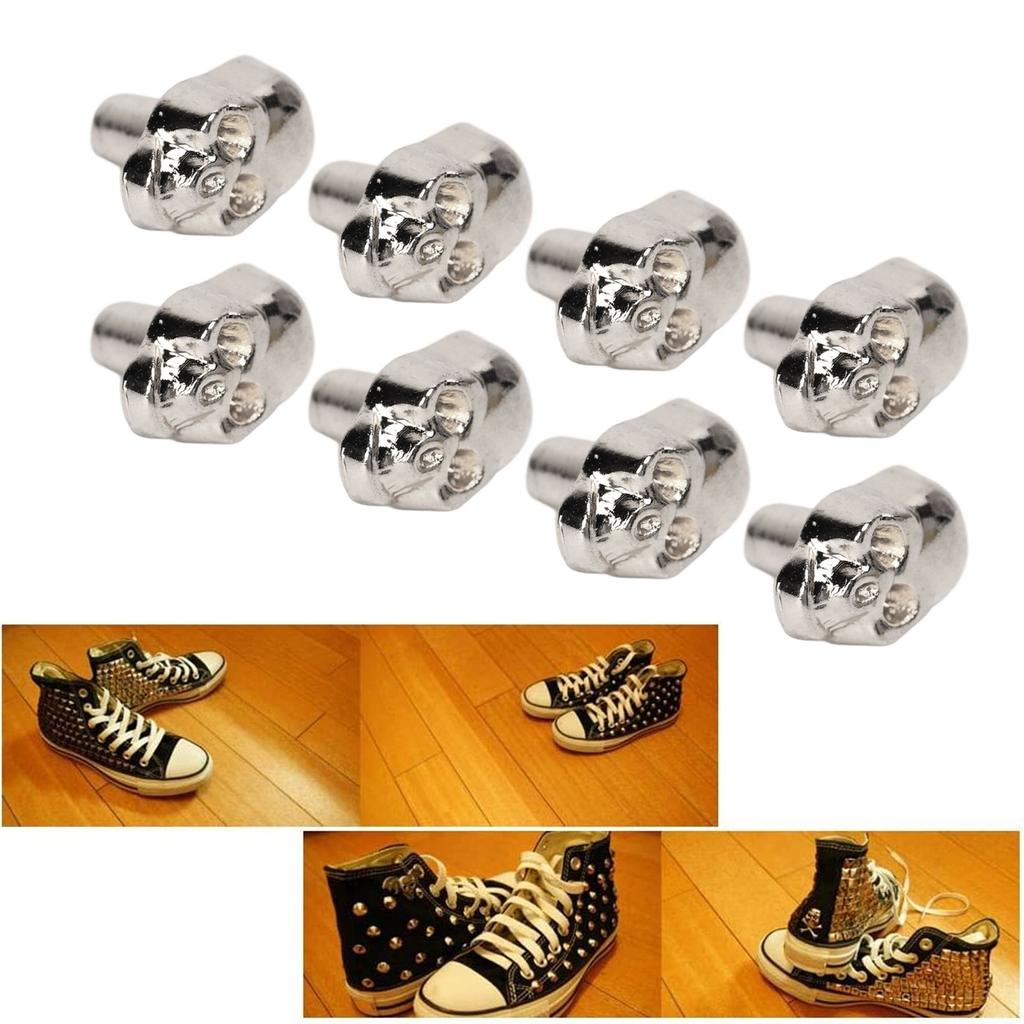 200 Sets Skull Rivets Butiful Fashionable Skull Stud Accessories for Shoes Clothing Bags