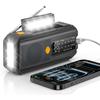 Solar Hand Crank Emergency Radio 2000/5000mAh, LED Lamp, SOS Alarm, Waterproof Power Bank for Outdoor Use