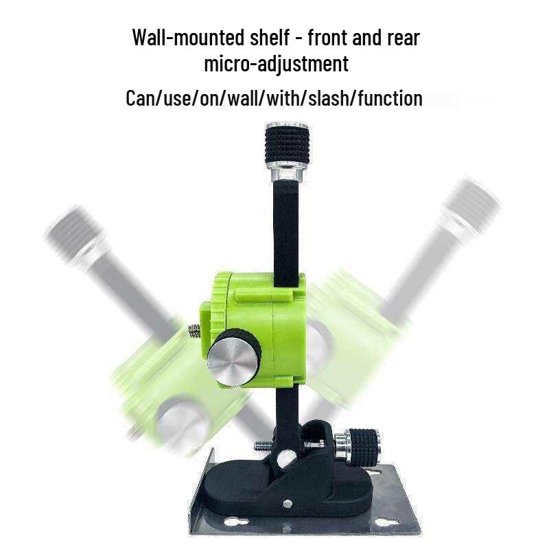 Universal Spirit Level & Wall-Mount Bracket with 360° Rotating Chuck - 12/8/16 Line Leveling Accessory with Lifting Base