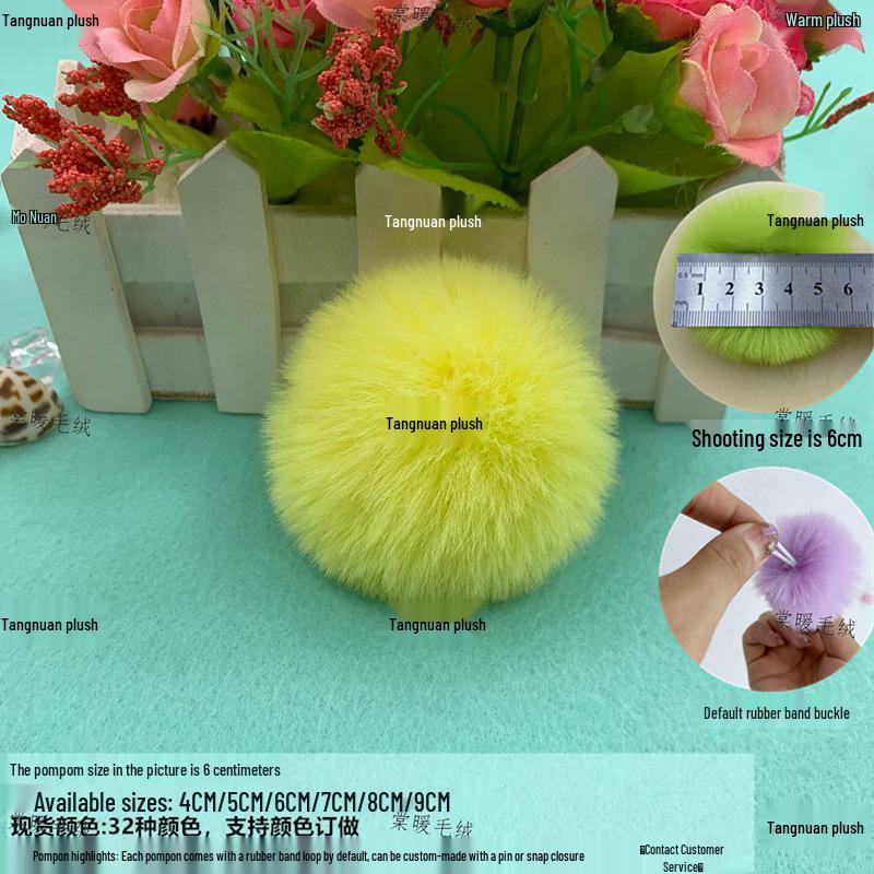Umělé pompony z králičí kožešiny: 3cm, 4cm, 6cm pro DIY módní doplňky a dekorace