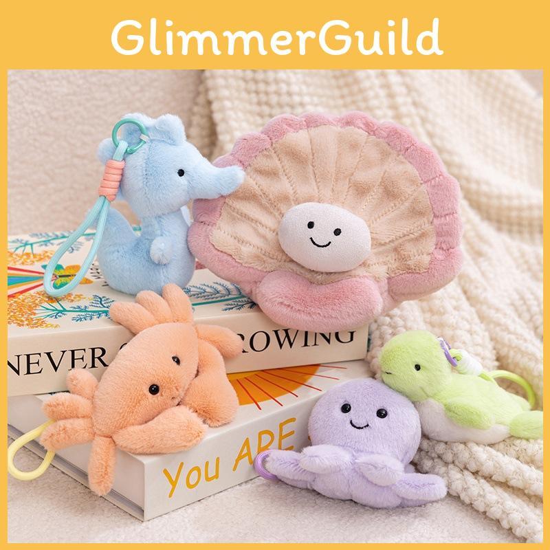 Tortoise Seahorse Octopus Crab Clam Plush Keyring Toy Collectors Doll Children