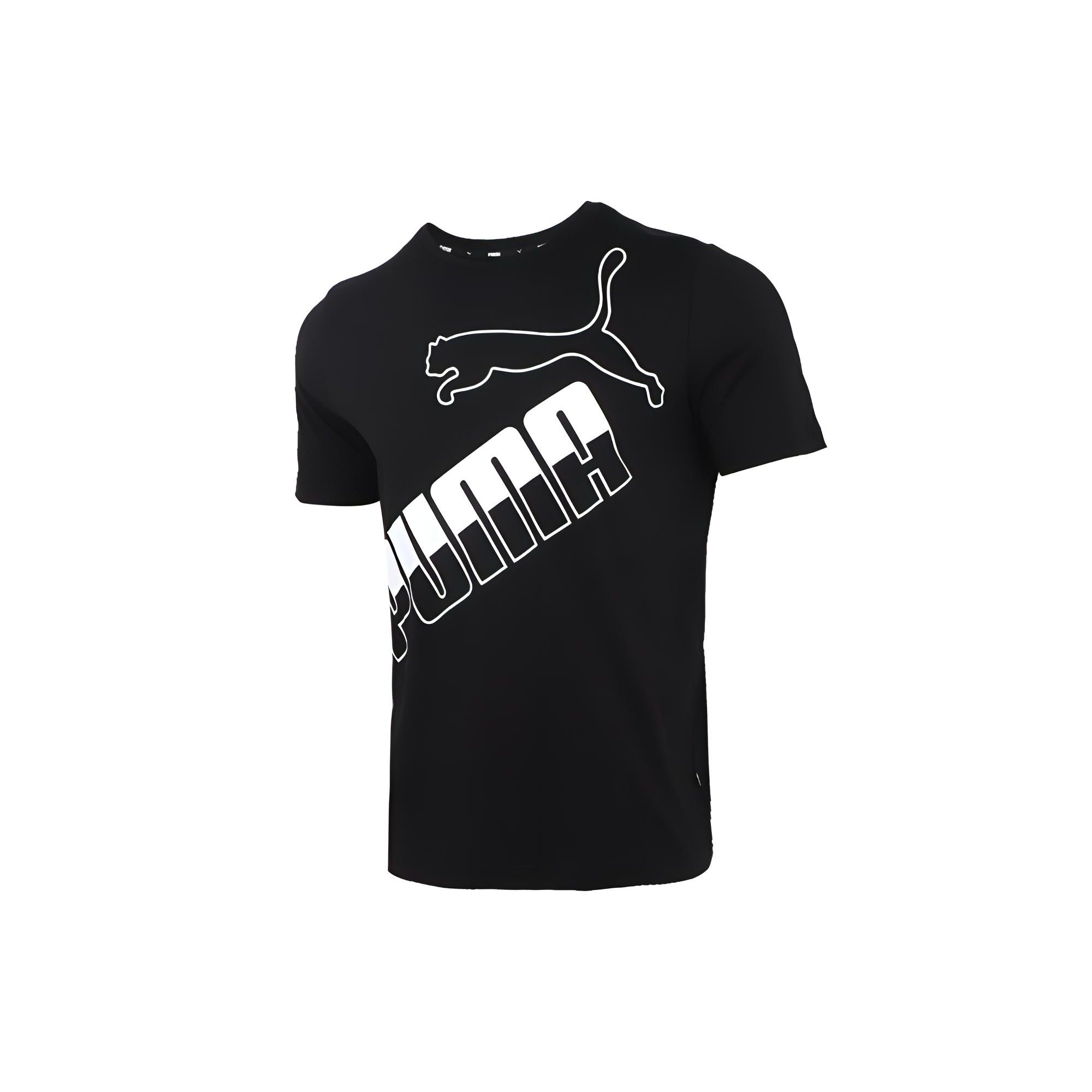 

Puma Футболка с коротким рукавом и круглым вырезом с логотипом и буквенным принтом, мужская, черная 845572-01 M