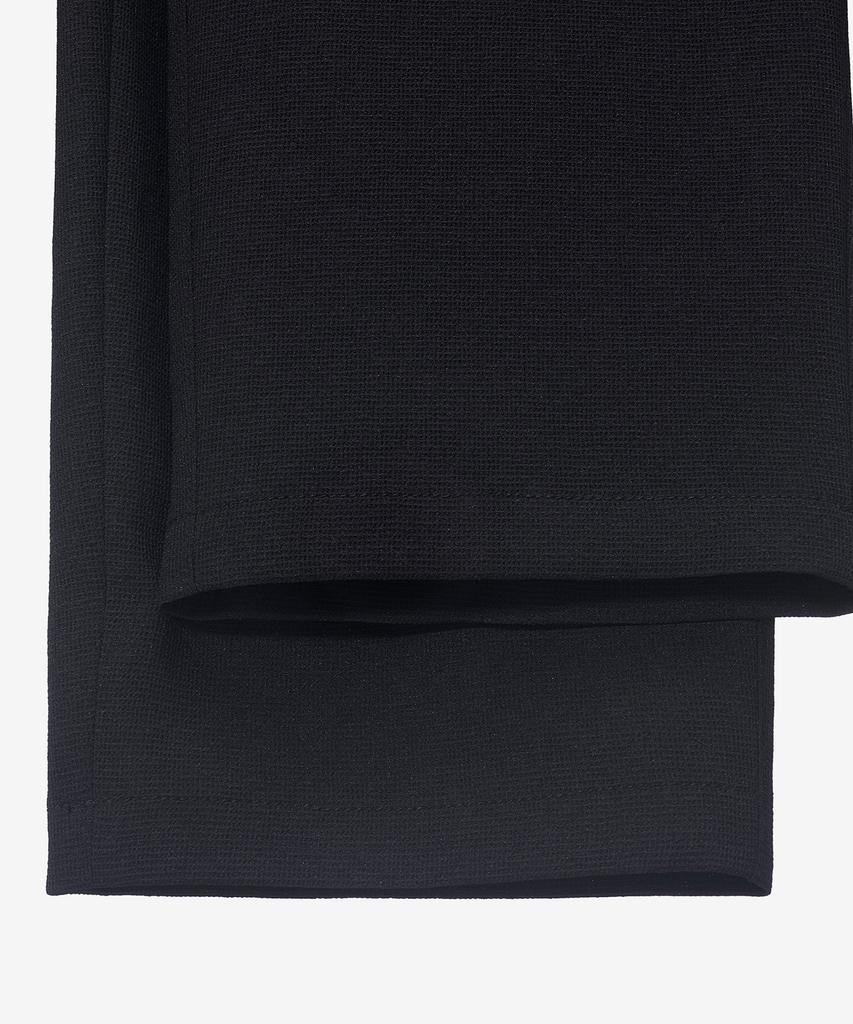 MINDBRIDGE [Couture] Black One-Tuck Relaxed Fit Modified Texture Elastic Waist Pants