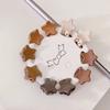 10PCS Korean Ins Milk Tea Color Morandi Small Grip Mini Children's Small Claw Clip Plum Blossom Star Small Hair Clip
