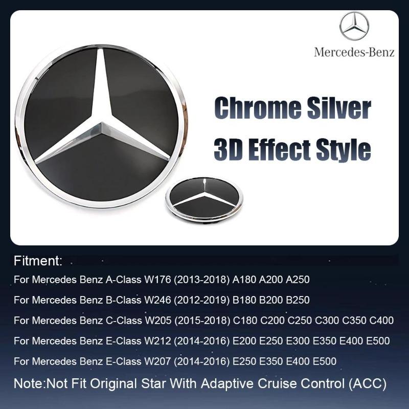 1pcs Front Grill  Star Emblems For Mercedes Benz W176 W205A B C E S R SL ML GL GLA GLK-Class