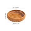 Plastic Rattan Food Fruit Tray Plate Handwoven Storage Basket Picnic Afternoon Tea Snack Plate Kitchen Compartment Tray
