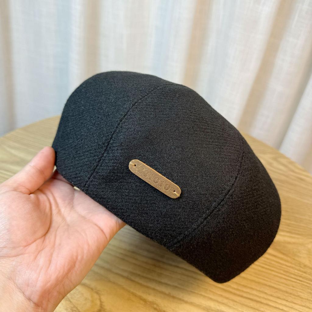 Barett Damen Herbst und Winter Neu Koreanisch Retro Achteckige Mütze mit Kleinem Gesicht Geeignet für Rundes Gesicht Dreidimensionale Malermütze