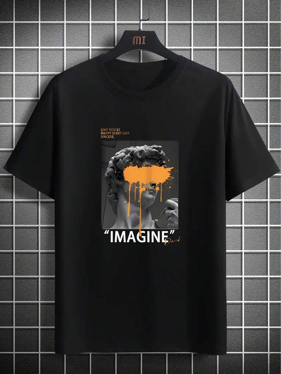 

Unisex s Casual Novelty STATUE PATTERN Print T-Shirt S