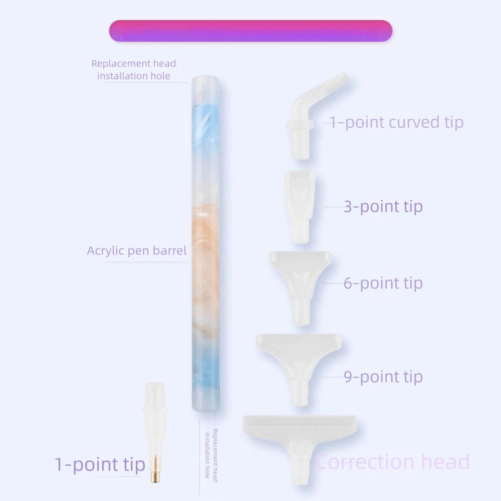 DIY Craft 5D Diamond Painting Pen Replacement Pen Heads Nail Art Pen Point Drill Pens  for Nail Art