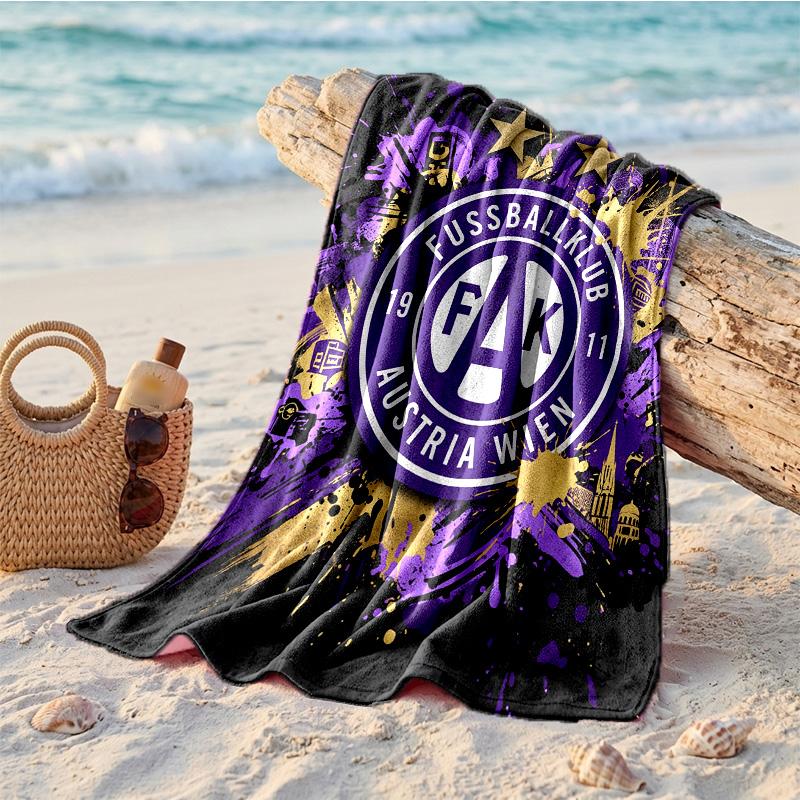 Austria Wien FC Druck Mikrofaser Strandtuch Schnelltrocknend Saugfähig Großes Handtuch Für Strand Schwimmen Reisen