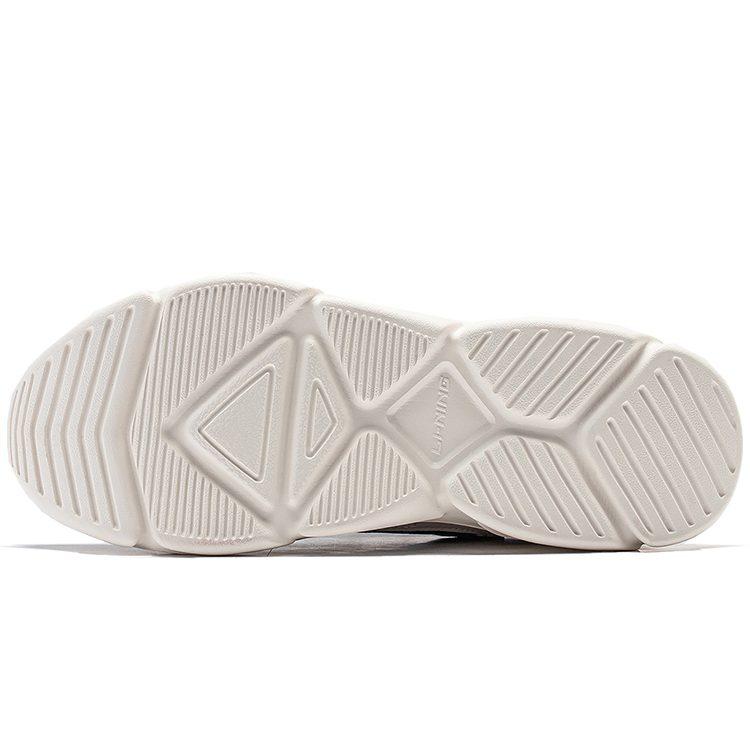 Li Ning Firefly Textile, Synthetic Leather Slip Resistant And Breathable Low Top Casual Shoes Men's Gray AGCT387-2