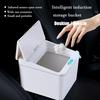 Ch 4/6L Desktop Mini Sensor Trash Can Small Countertop Trash Can with Lid Tiny Waste Basket Miniature Desk Garbage for Bathroom