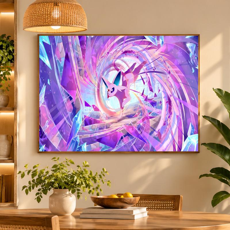 5D Diamond Painting espeon DIY Full Drill Diamond Art Kit Home Decoration