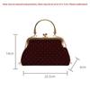 Elegante Borsa a Mano da Sera con Strass Manico Superiore Monocolore Borsa a Tracolla con Catena Borsa a Spalla