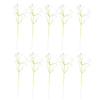 Artificial Flowers Real Touch Fake Calla Lily Baby's Breath Flower Stem Lifelike Faux Floral Arrangement for DIY Bridal Wedding Bouquet Home Church