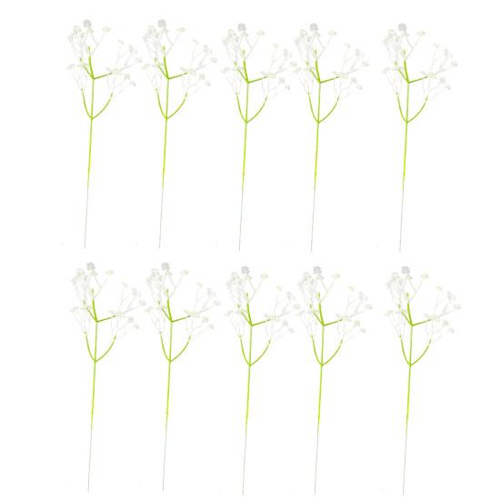 Artificial Flowers Real Touch Fake Calla Lily Baby's Breath Flower Stem Lifelike Faux Floral Arrangement for DIY Bridal Wedding Bouquet Home Church