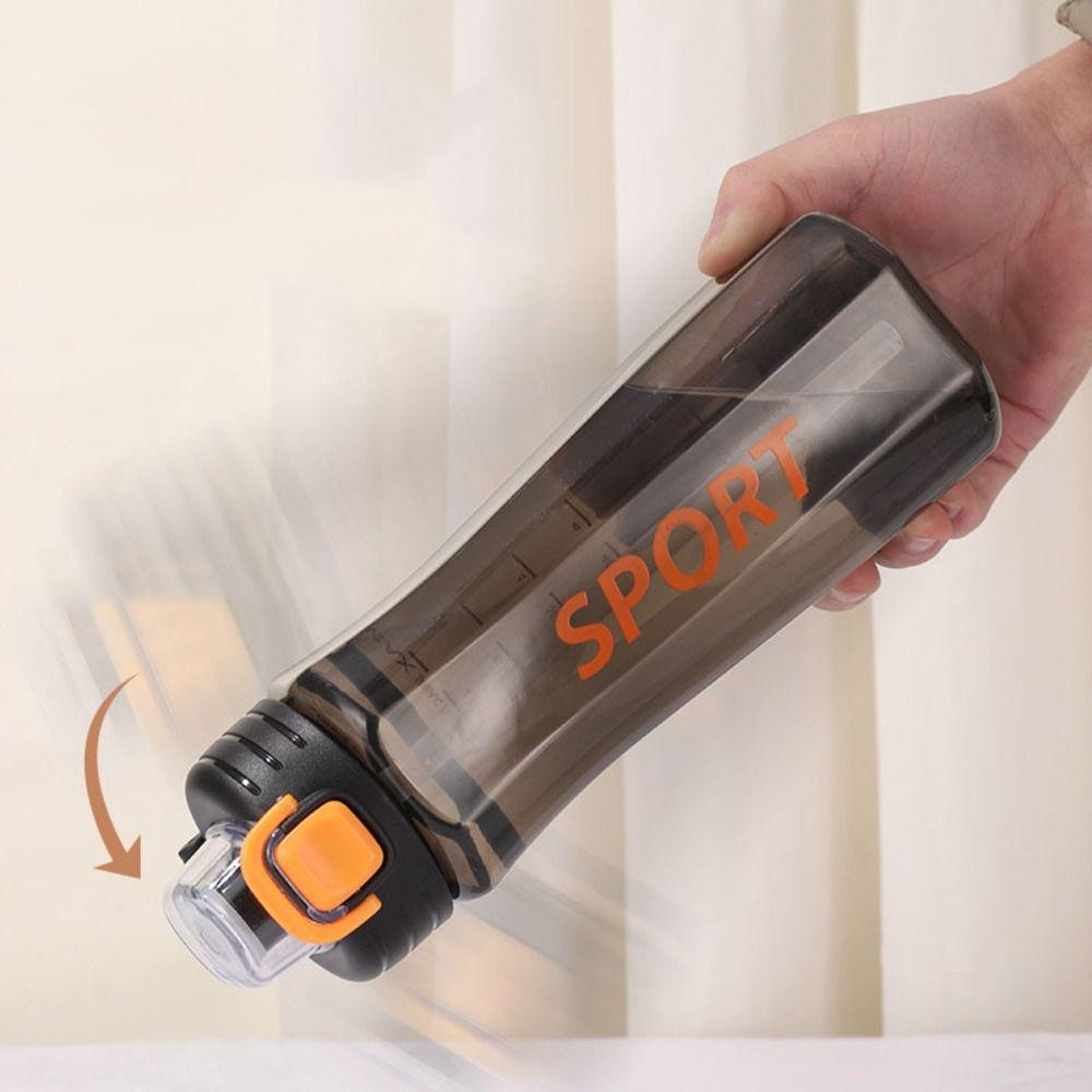 With Straw Sports Water Bottle Bounce Lid Large Capacity Sports Kettle  Outdoor Travel Kettle
