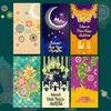 6pcs Bless Words Eid Mubarak Envelopes Cartoon New Year Red Envelopes  Middle East Festival