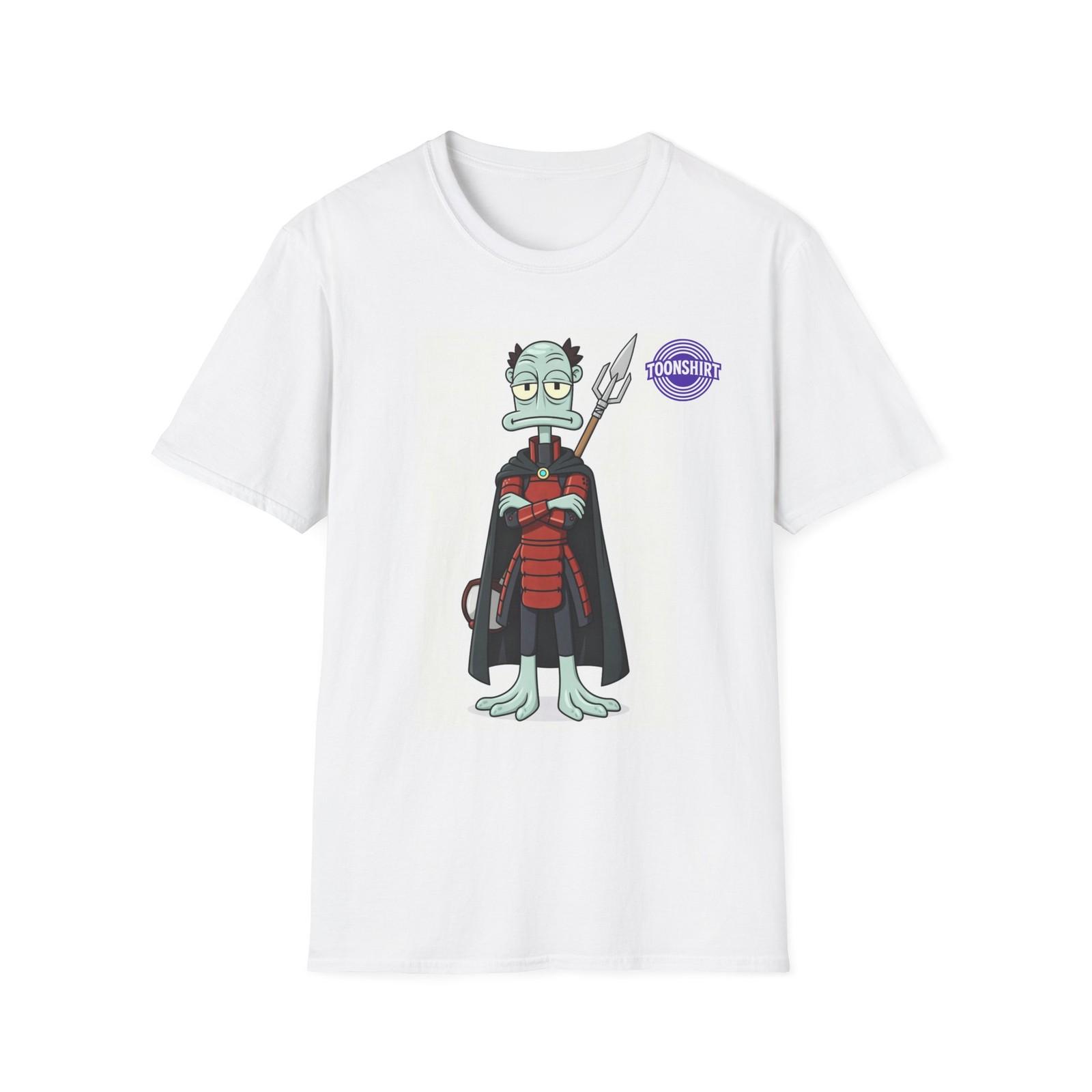 Alien Warrior Cartoon Graphic T-Shirt S разноцветный