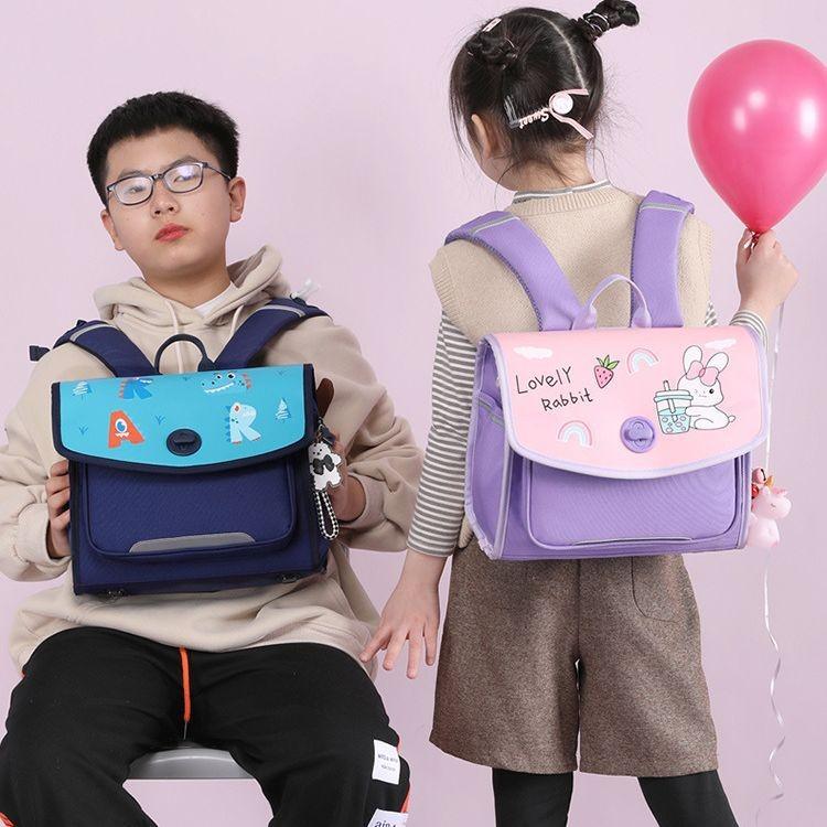 Stylish Gender Neutral School Backpack With Cute Rabbit Design For Children
