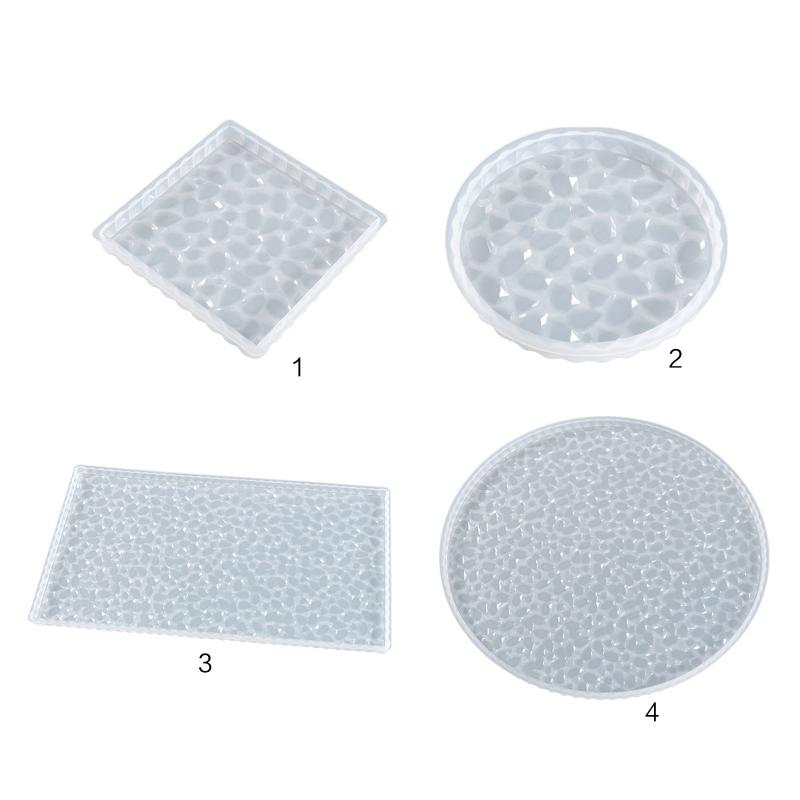 Coaster Silicone Resin Mold Round/Square/Rectangle Resin Epoxy Casting Molds for Wedding Party Home Table Ornaments