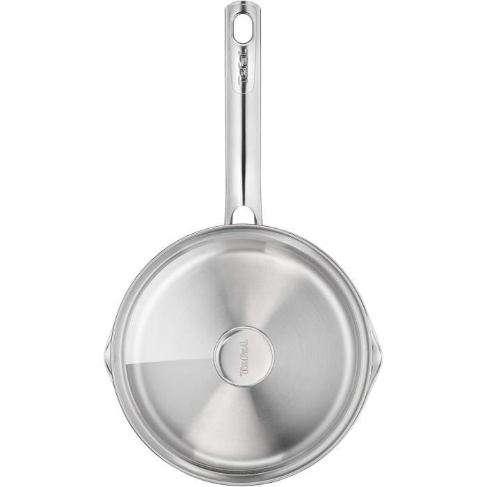 Casserole - Tefal - Duetto A7052265 - 16 cm - Acier inoxydable 18/10 - Couvercle filtrant