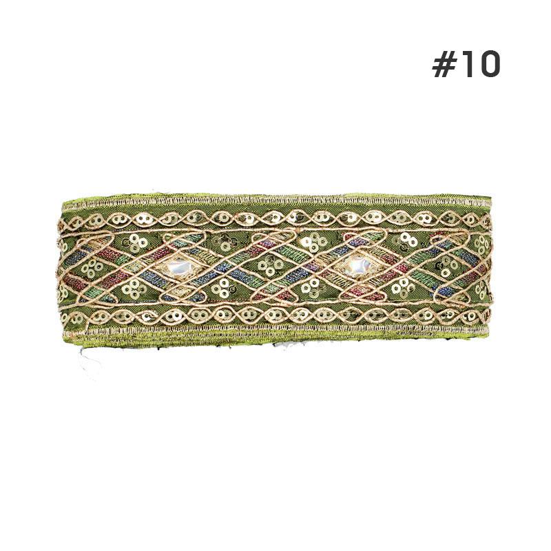 

10 ярдов нитей Дай в этническом стиле с золотыми блестками, отделка лентой 4 см, вышивка кружевом своими руками, сумка ханьфу, одежда, декор, швейные принадлежности 10 Yard