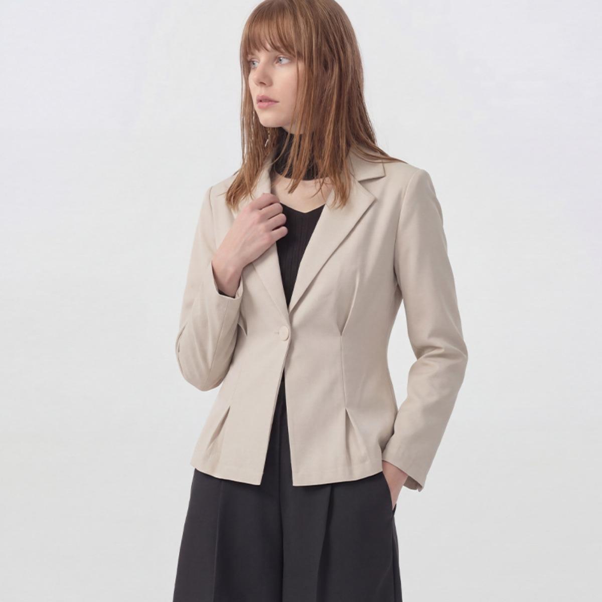 Women s Elegant Solid Color Blazer Cardigan, European American Style Casual Outerwear For Women S