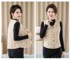 Women's Floral Vest for Autumn/Winter: Warm Cape, Inner/Outer Wear, Lightweight for Middle-Aged and Elderly Moms