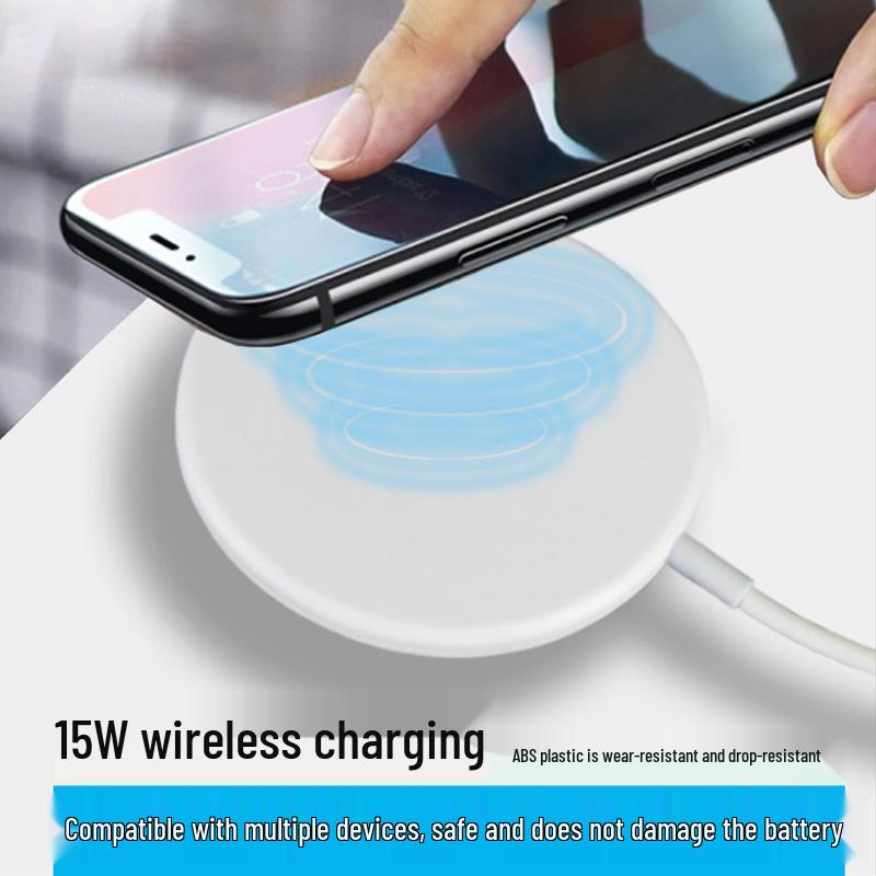 15W Ultra-Thin Round MagSafe Wireless Charger for Apple iPhone
