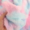 50x160cm Tie Dye Kunsthase Plüschfell Stoff Verlauf Glatt Weich Regenbogenstoff Für DIY Nähen Kleidung Puppenkleidung Hut Schal