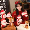 Plush Santa Claus Plush Dolls Snowman Christmas Reindeer Doll 3D Stuffed Animals Elk Toy  Kids