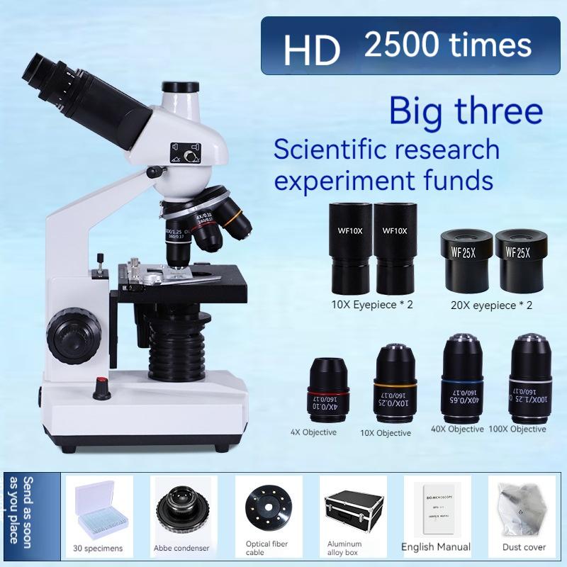 Binocular Electron Microscope Laboratory Research Microscope Maintenance Beauty Electronic Magnifying Glass