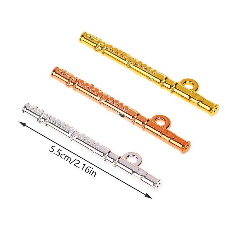 1Pcs Dollhouse Miniature Simulation Flute Model Musical Instrument Toy Exquisite Dollhouse Decoration Accessories