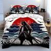 Samurai Art Three-Piece Set Soft Comfortable Duvet Cover Bedding Set Included 1*Duvet Cover & 2*Pillowcases, Gift