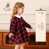 Classic Teddy Girls' Long Sleeve Plaid Princess Dress