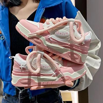 Hong Kong Style Niche Bread Shoes Female Spring New Retro Platform Student Versatile Casual Daddy Shoes Ins Fashion