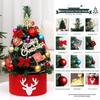 DIY Blue & White PVC Flocked Christmas Tree Set with Ornaments