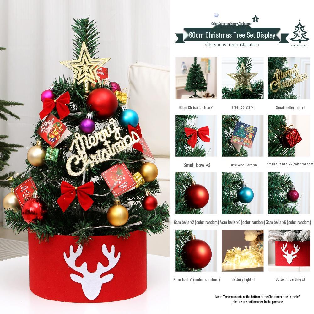 DIY Blue & White PVC Flocked Christmas Tree Set with Ornaments