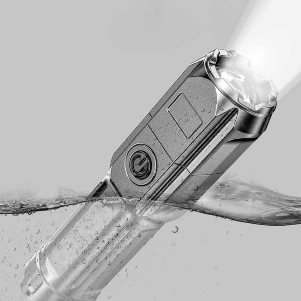 Convenient Charging, Remote Shooting ABS Strong Light Focusing Flashlight, Outdoor Mini LED Multi-function Concentrating Pan