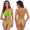 2025 Modern Lace-Up Bikini Solid Color Split Swimsuit - Stylish & Sexy Women's Set