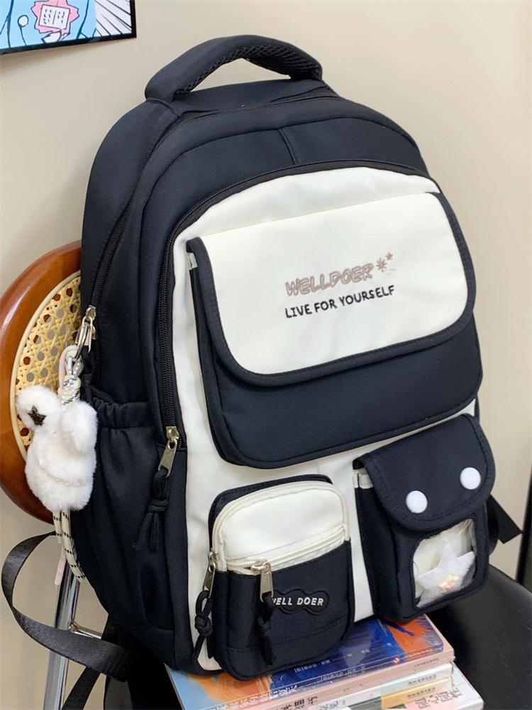Schoolbag Korean ins College Style Backpack Large Capacity Female Elementary School Students High Value Small Fresh High School Students Versatile