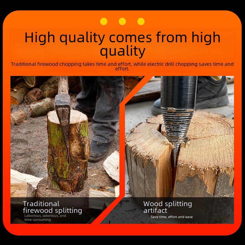 Wood Splitting Drill Bit Cone for Electric and Impact Drills - Efficient Woodworking Tool