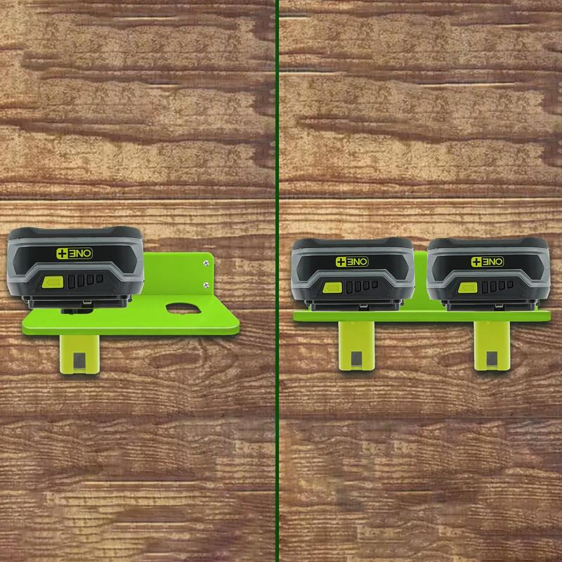 Wall Mount Battery And Tool Holder For 18V Lithium Battery Power Tool Drill Storage Hangers Shelf For P103 P107 P108