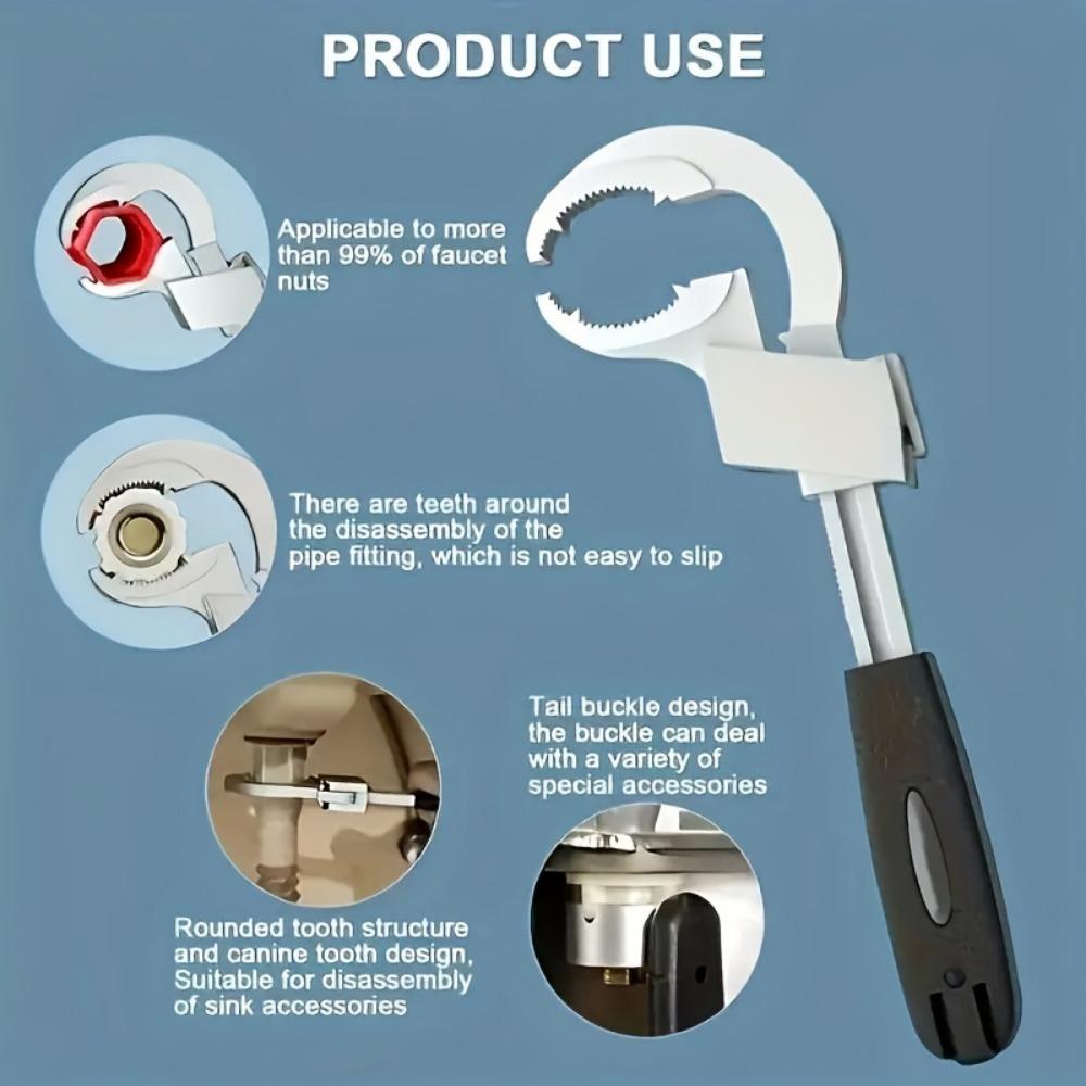 Multi-functional Adjustable Wrenches For Bathrooms (for Disassembly And Assembly), Maintenance Tools, And Wrench Sets (for Pipe Maintenance)