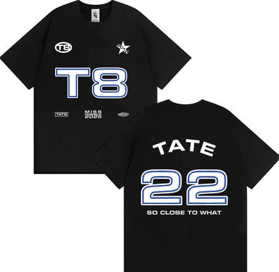 In 2025, Miss Tate McCray's Possession Journey: Aesthetic Comfort for Both Men and Women Harajuku Summer 100% Pure Cotton Tops