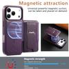 CASENEO For iPhone 17 Pro Case with Foldable Kickstand TPU PU Leather PC Card Bag Magnetic Phone Cover  Compatible with MagSafe