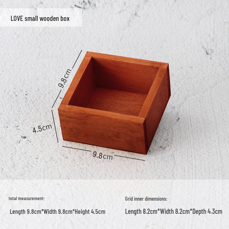 Wooden Desktop Storage Box: Raw Wood Tray & Cosmetics Lipstick Organizer