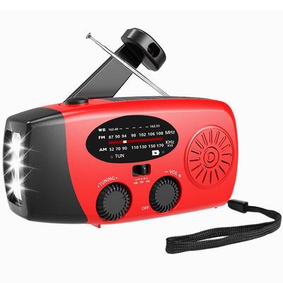 Emergency Solar Hand Crank Radio with 2000mAh Power and Flashlight